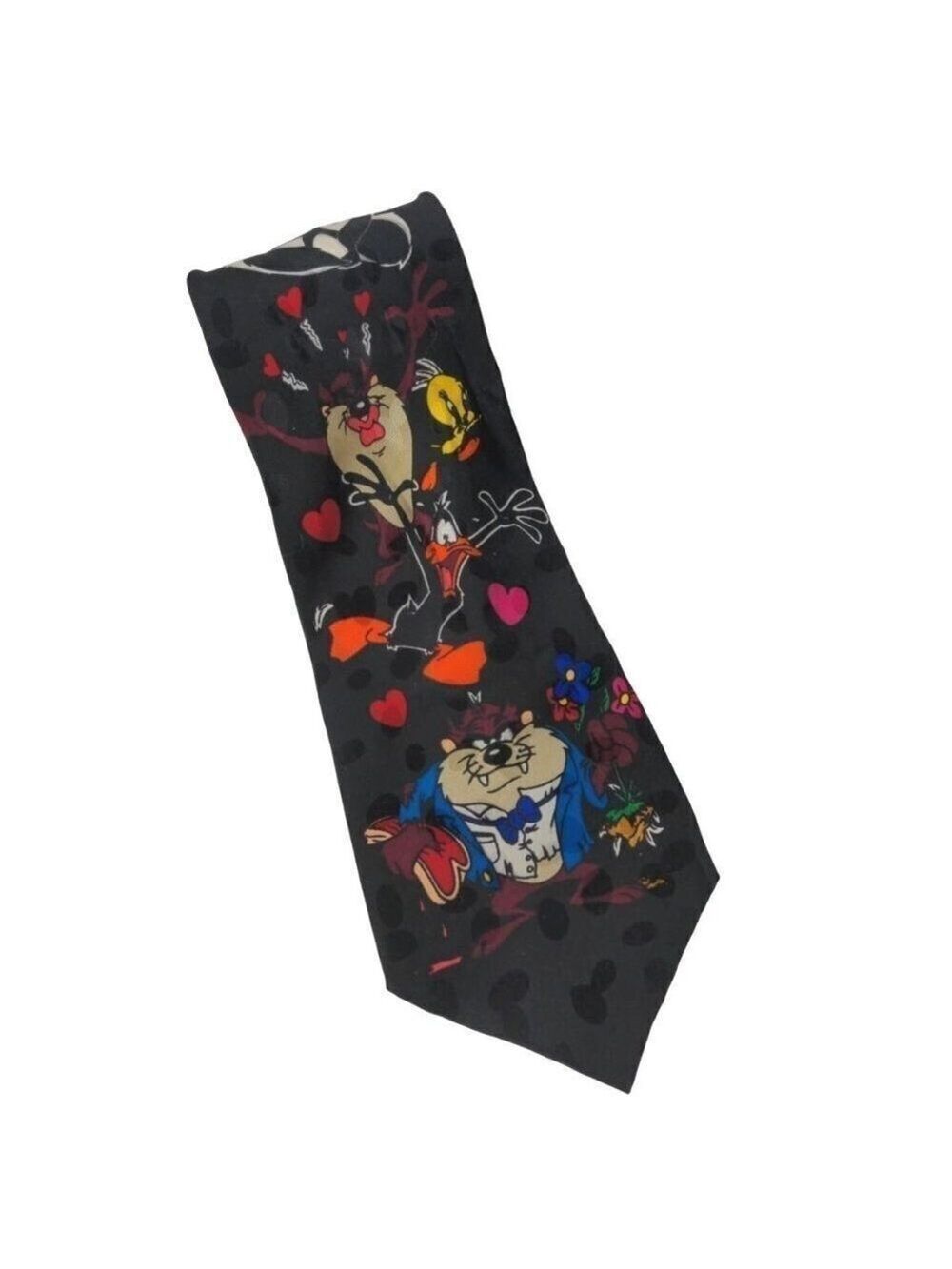 Looney Tunes Silk Necktie Taz Daffy Tweety